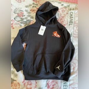 Jordan Black Kids Hoodie with Red Graphic